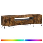 vidaXL LED TV kabinet Dymový dub Kompozitné drevo – Obrázok 2