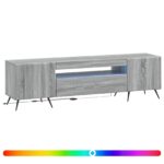vidaXL LED TV kabinet Sivý Sonoma Kompozitné drevo – Obrázok 2