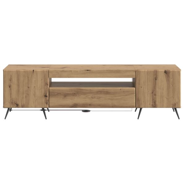 vidaXL LED TV kabinet Dub artisan Kompozitné drevo – Obrázok 4