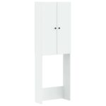 vidaXL Toaletná skriňa BREDA Biela 66 x 25,5 x 190 cm Kompozitné drevo