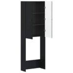 vidaXL Toaletná skriňa BREDA Čierna 66 x 25,5 x 190 cm – Obrázok 2