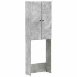 vidaXL Toaletná skriňa BREDA Betónovo sivá 66 x 25,5 x 190 cm