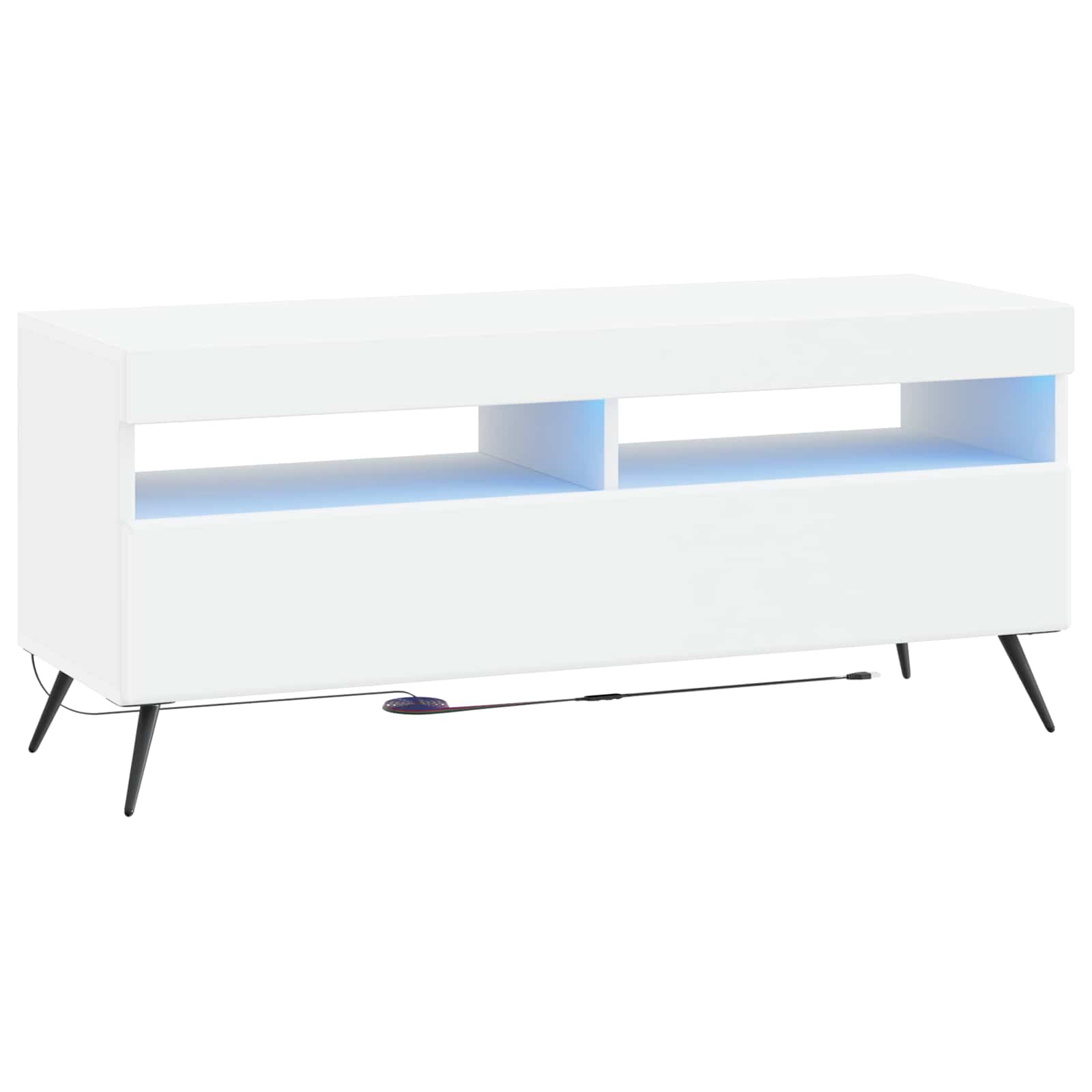 897645_1.jpg vidaXL LED TV kabinet Biela Kompozitné drevo – Obrázok 1
