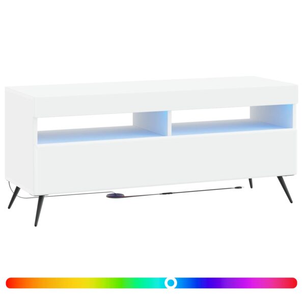 vidaXL LED TV kabinet Biela Kompozitné drevo – Obrázok 2