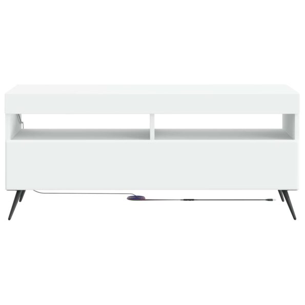 vidaXL LED TV kabinet Biela Kompozitné drevo – Obrázok 4