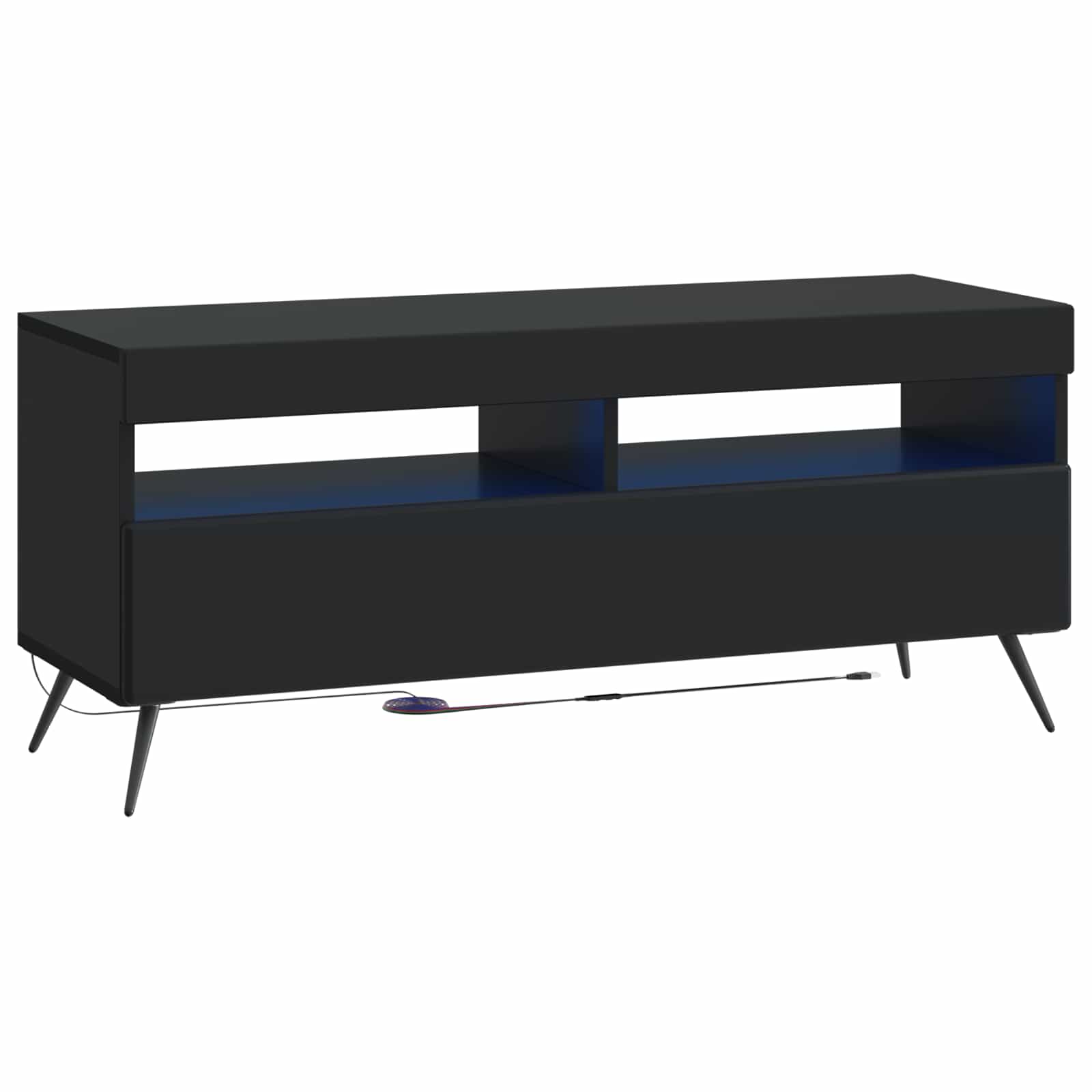 897646_1.jpg vidaXL LED TV kabinet Čierna Kompozitné drevo – Obrázok 1