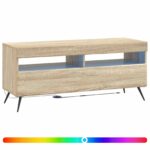 vidaXL LED TV kabinet Dub sonoma Kompozitné drevo – Obrázok 2