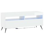 vidaXL LED TV kabinet Biela s vysokým leskom Kompozitné drevo