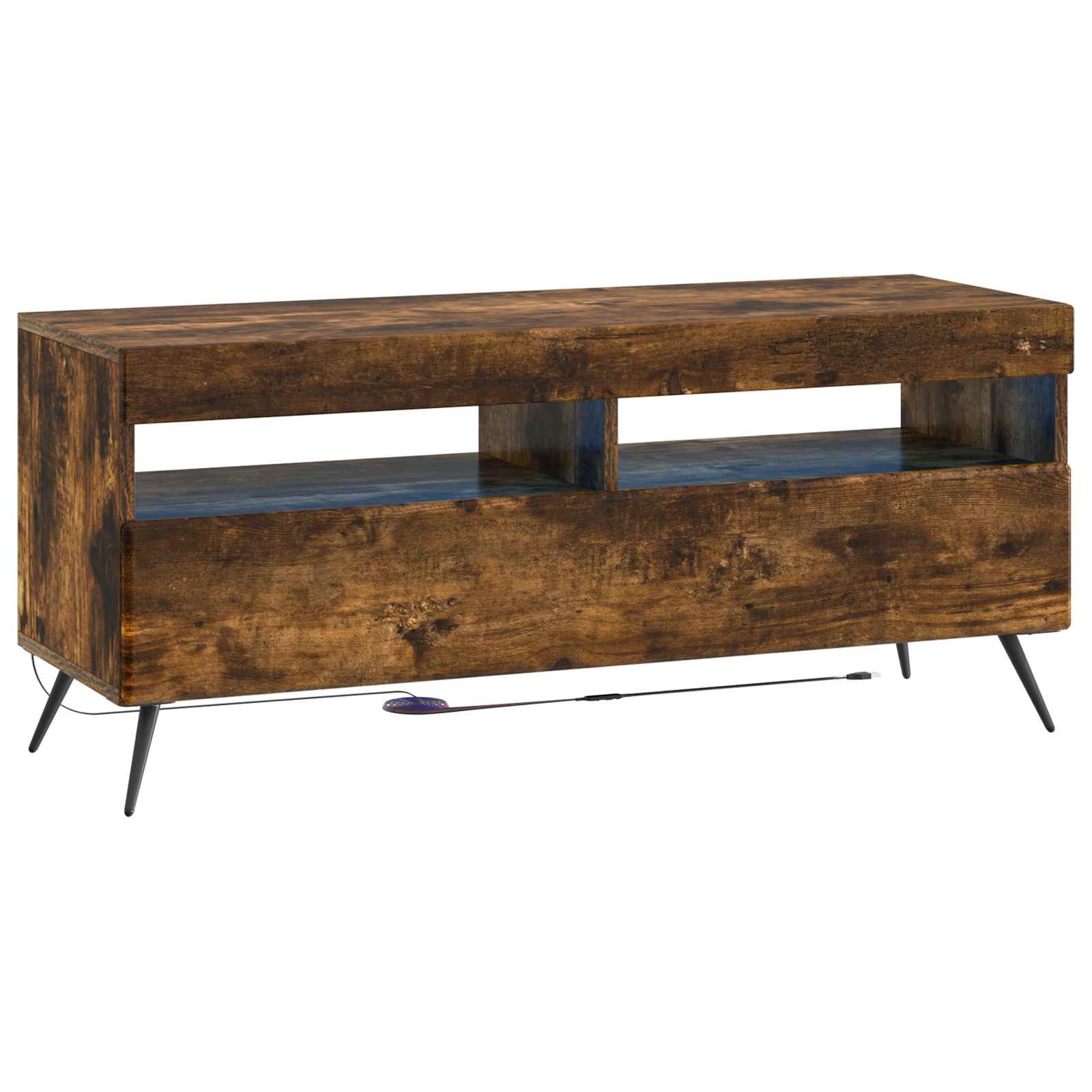 897650_1.jpg vidaXL LED TV kabinet Dymový dub Kompozitné drevo – Obrázok 1