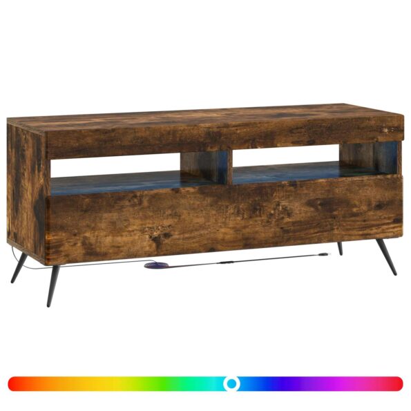 vidaXL LED TV kabinet Dymový dub Kompozitné drevo – Obrázok 2