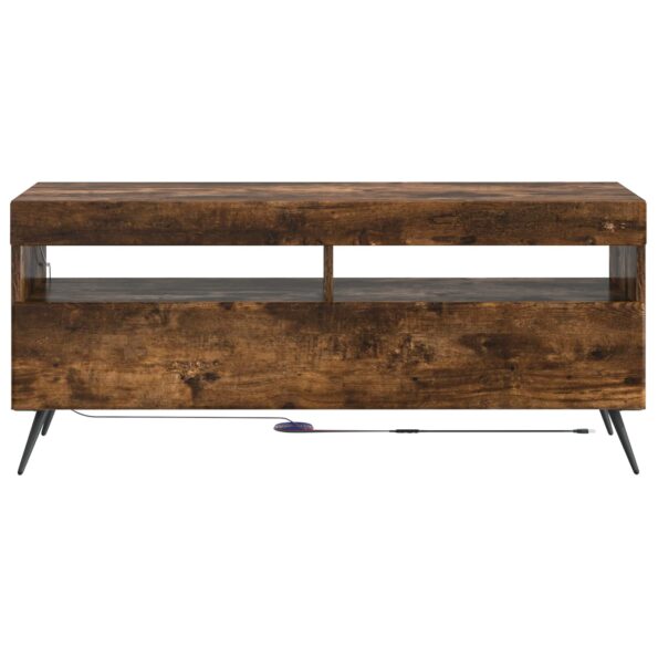 vidaXL LED TV kabinet Dymový dub Kompozitné drevo – Obrázok 4