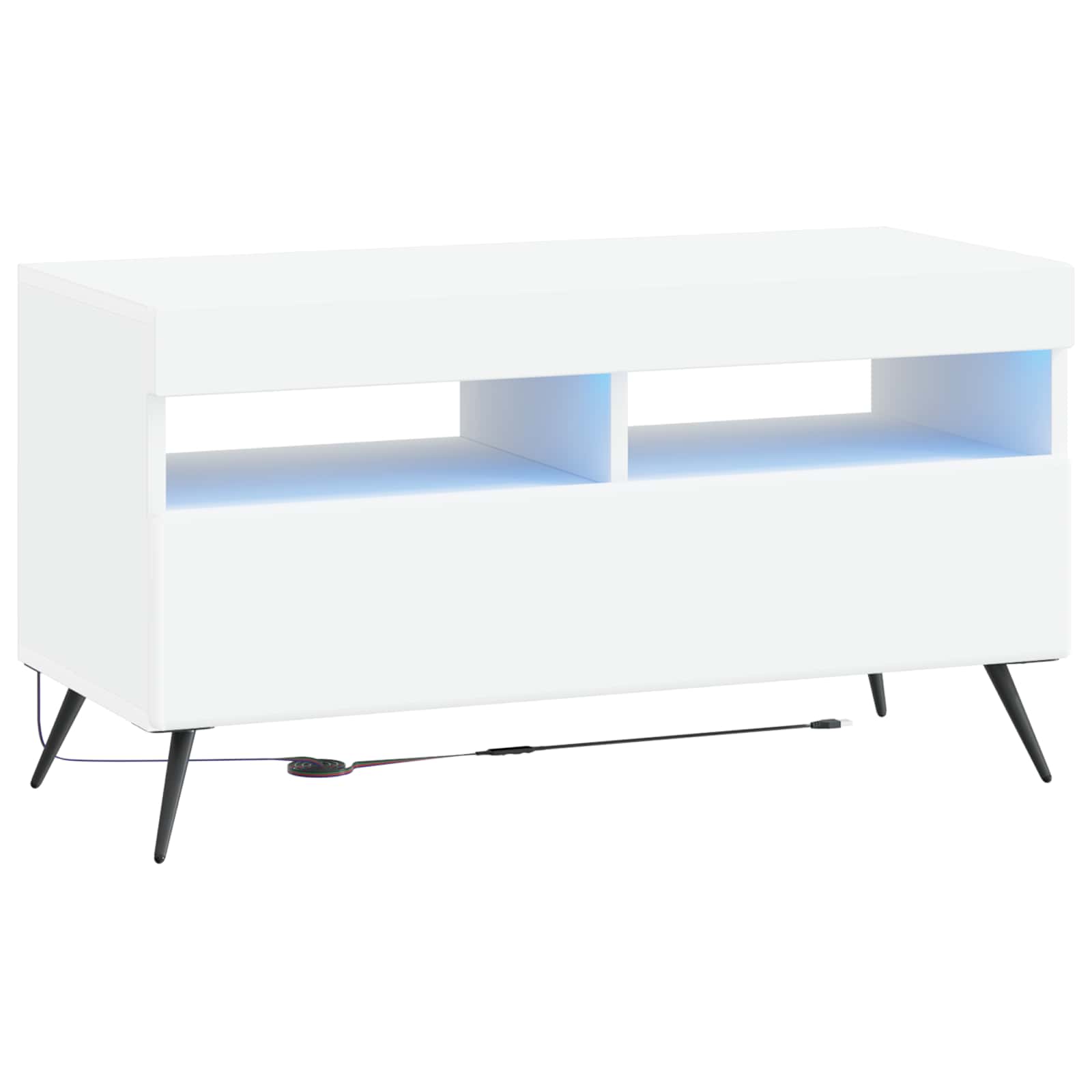 897655_1.jpg vidaXL LED TV kabinet Biela Kompozitné drevo – Obrázok 1