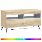 vidaXL LED TV kabinet Dub sonoma Kompozitné drevo – Obrázok 2