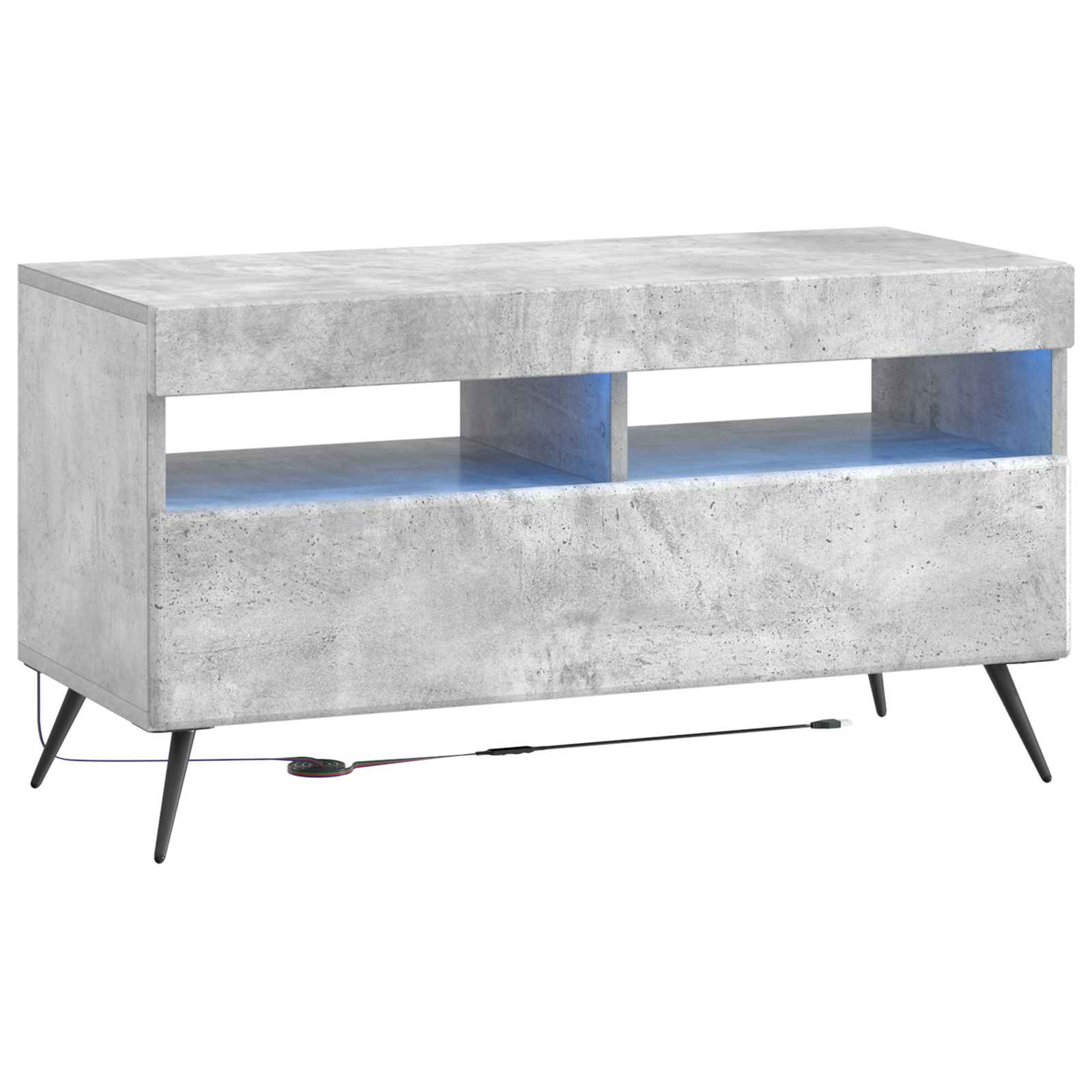 897658_1.jpg vidaXL LED TV kabinet Betónovo sivá Kompozitné drevo – Obrázok 1