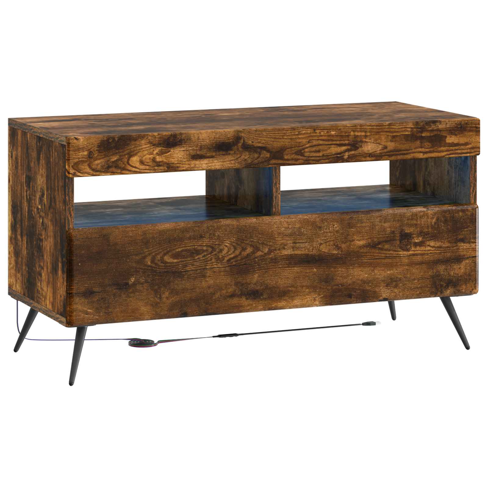 897660_1.jpg vidaXL LED TV kabinet Dymový dub Kompozitné drevo – Obrázok 1