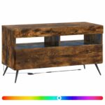 vidaXL LED TV kabinet Dymový dub Kompozitné drevo – Obrázok 2