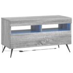 vidaXL LED TV kabinet Sivý Sonoma Kompozitné drevo