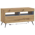 vidaXL LED TV kabinet Dub artisan Kompozitné drevo