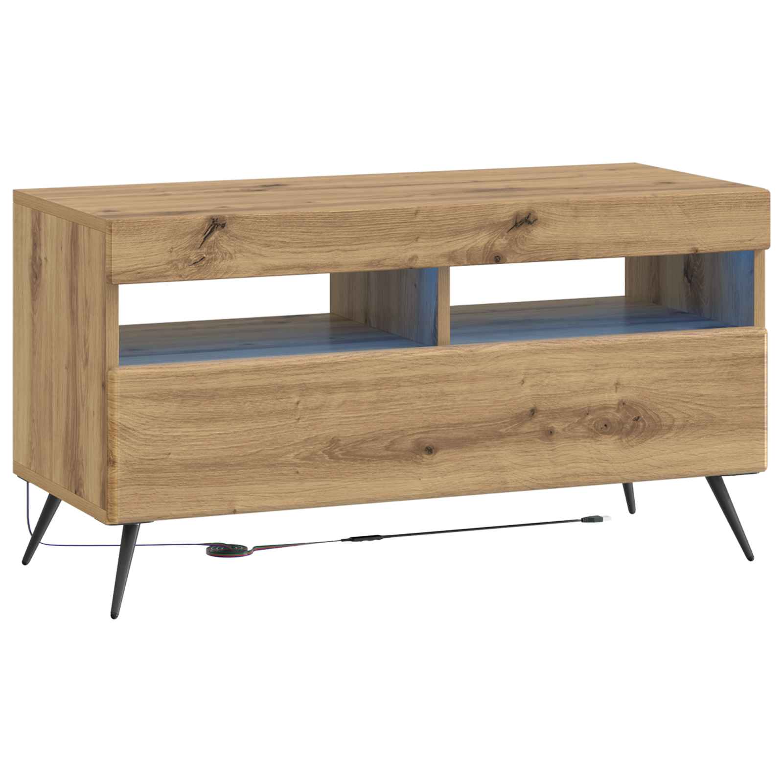 897664_1.jpg vidaXL LED TV kabinet Dub artisan Kompozitné drevo – Obrázok 1