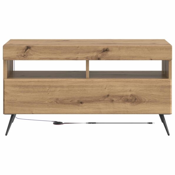 vidaXL LED TV kabinet Dub artisan Kompozitné drevo – Obrázok 4