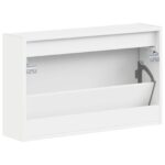 vidaXL Nástenný kabinet na topánky UTRECHT 71 x 17 x 43 cm Biela – Obrázok 5