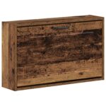vidaXL Nástenný kabinet na topánky UTRECHT 71 x 17 x 43 cm Staré drevo