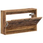 vidaXL Nástenný kabinet na topánky UTRECHT 71 x 17 x 43 cm Staré drevo – Obrázok 2