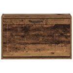 vidaXL Nástenný kabinet na topánky UTRECHT 71 x 17 x 43 cm Staré drevo – Obrázok 3