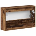 vidaXL Nástenný kabinet na topánky UTRECHT 71 x 17 x 43 cm Staré drevo – Obrázok 5