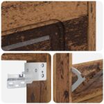 vidaXL Nástenný kabinet na topánky UTRECHT 71 x 17 x 43 cm Staré drevo – Obrázok 6