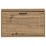 vidaXL Nástenný kabinet na topánky UTRECHT 71 x 17 x 43 cm Dub artisan – Obrázok 3
