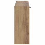 vidaXL Nástenný kabinet na topánky UTRECHT 71 x 17 x 43 cm Dub artisan – Obrázok 4