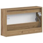 vidaXL Nástenný kabinet na topánky UTRECHT 71 x 17 x 43 cm Dub artisan – Obrázok 5