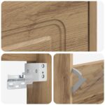 vidaXL Nástenný kabinet na topánky UTRECHT 71 x 17 x 43 cm Dub artisan – Obrázok 6