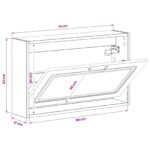 vidaXL Nástenný kabinet na topánky UTRECHT 71 x 17 x 43 cm Dub artisan – Obrázok 8