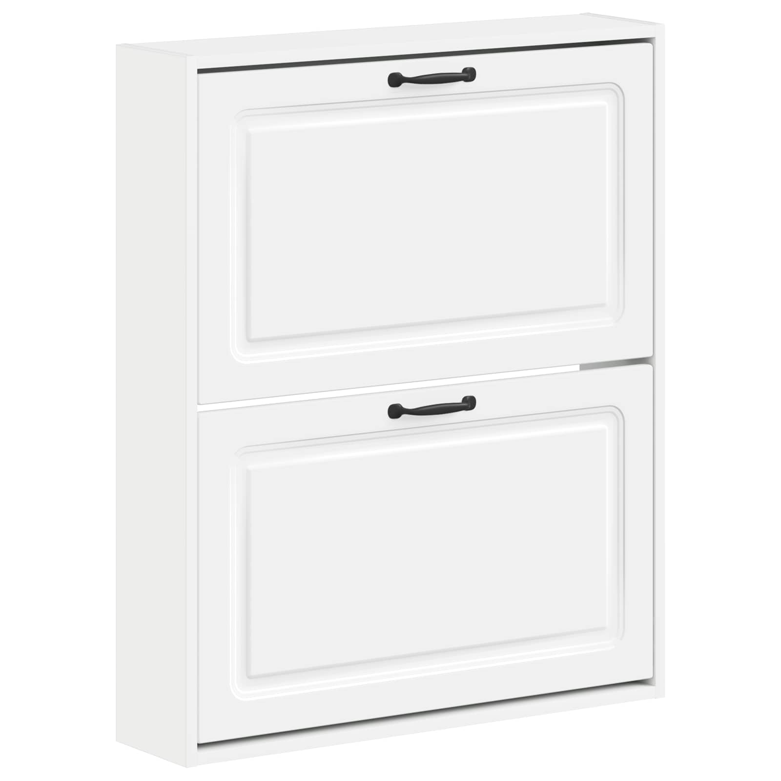 897735_1.jpg vidaXL Nástenný botník UTRECHT 71 x 17 x 86 cm Kompozitné drevo Biela – Obrázok 1