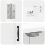 vidaXL Skriňa na terč UTRECHT Biela 52,5 x 10,5 x 53,5 cm – Obrázok 6