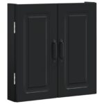 vidaXL Skriňa na terč UTRECHT Čierna 52,5 x 10,5 x 53,5 cm – Obrázok 3
