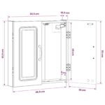 vidaXL Skriňa na terč UTRECHT Betónovo sivá 52,5 x 10,5 x 53,5 cm – Obrázok 8