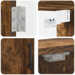 vidaXL Skriňa na terč UTRECHT Dymový dub 52,5 x 10,5 x 53,5 cm – Obrázok 6