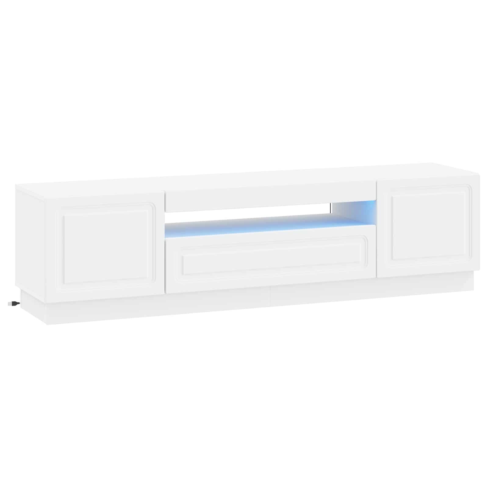 897785_1.jpg vidaXL LED TV kabinet Biela Kompozitné drevo – Obrázok 1