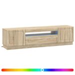 vidaXL LED TV kabinet Dub sonoma Kompozitné drevo – Obrázok 2