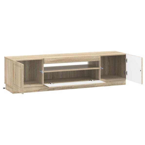 vidaXL LED TV kabinet Dub sonoma Kompozitné drevo – Obrázok 3