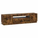 vidaXL LED TV kabinet Dymový dub Kompozitné drevo