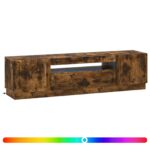 vidaXL LED TV kabinet Dymový dub Kompozitné drevo – Obrázok 2