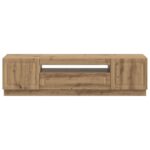 vidaXL LED TV kabinet Dub artisan Kompozitné drevo – Obrázok 4