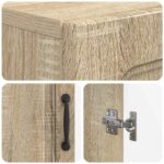 vidaXL Toaletná skriňa UTRECHT Dub sonoma 66 x 25,5 x 190 cm – Obrázok 6