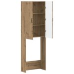 vidaXL Toaletná skriňa UTRECHT Dub artisan 66 x 25,5 x 190 cm – Obrázok 2