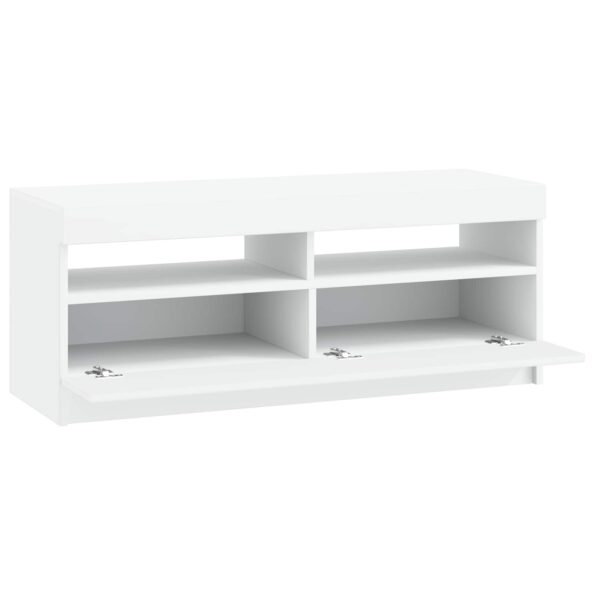 vidaXL LED TV kabinet Biela Kompozitné drevo – Obrázok 3