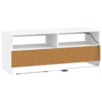 vidaXL LED TV kabinet Biela Kompozitné drevo – Obrázok 6